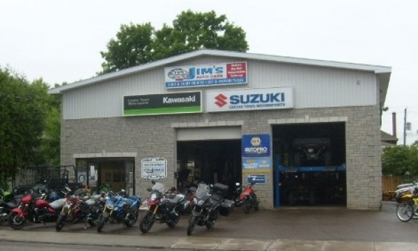 Front of building with Motorcycles