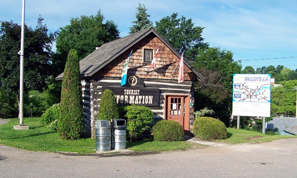 Log cabin as Visitor Information Centre