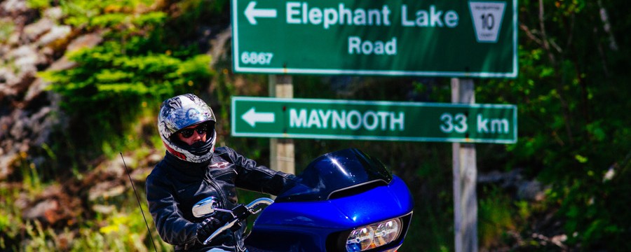 Motorcycle on Elephant Lake Road