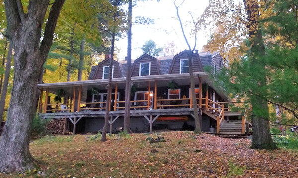 Covered porch of the B&B