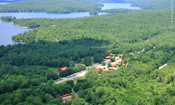 Arial view of base camp