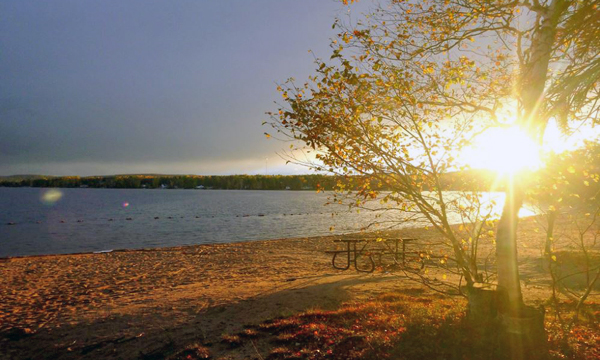  Sunset over the lake