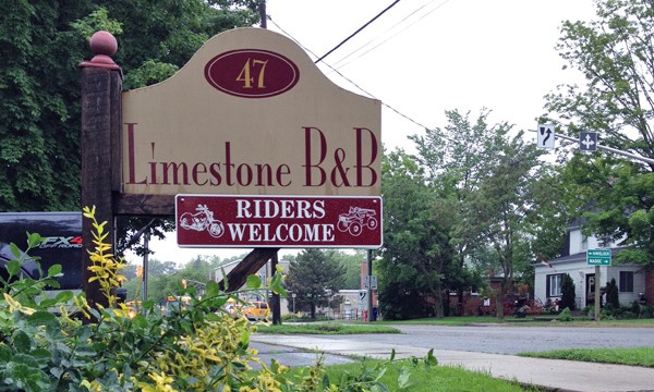 Sign: Limeston B&B Riders Welcome