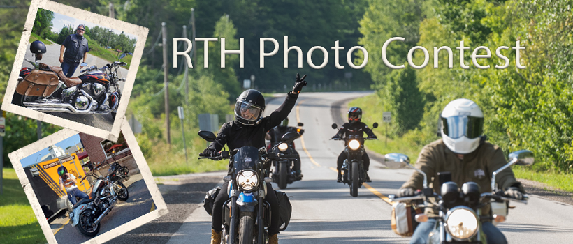 Motorcycle riders posing for pictures